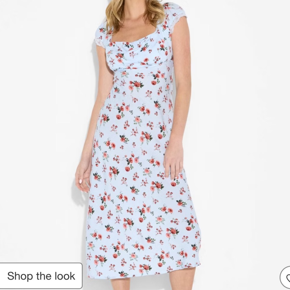 Floral White Dress